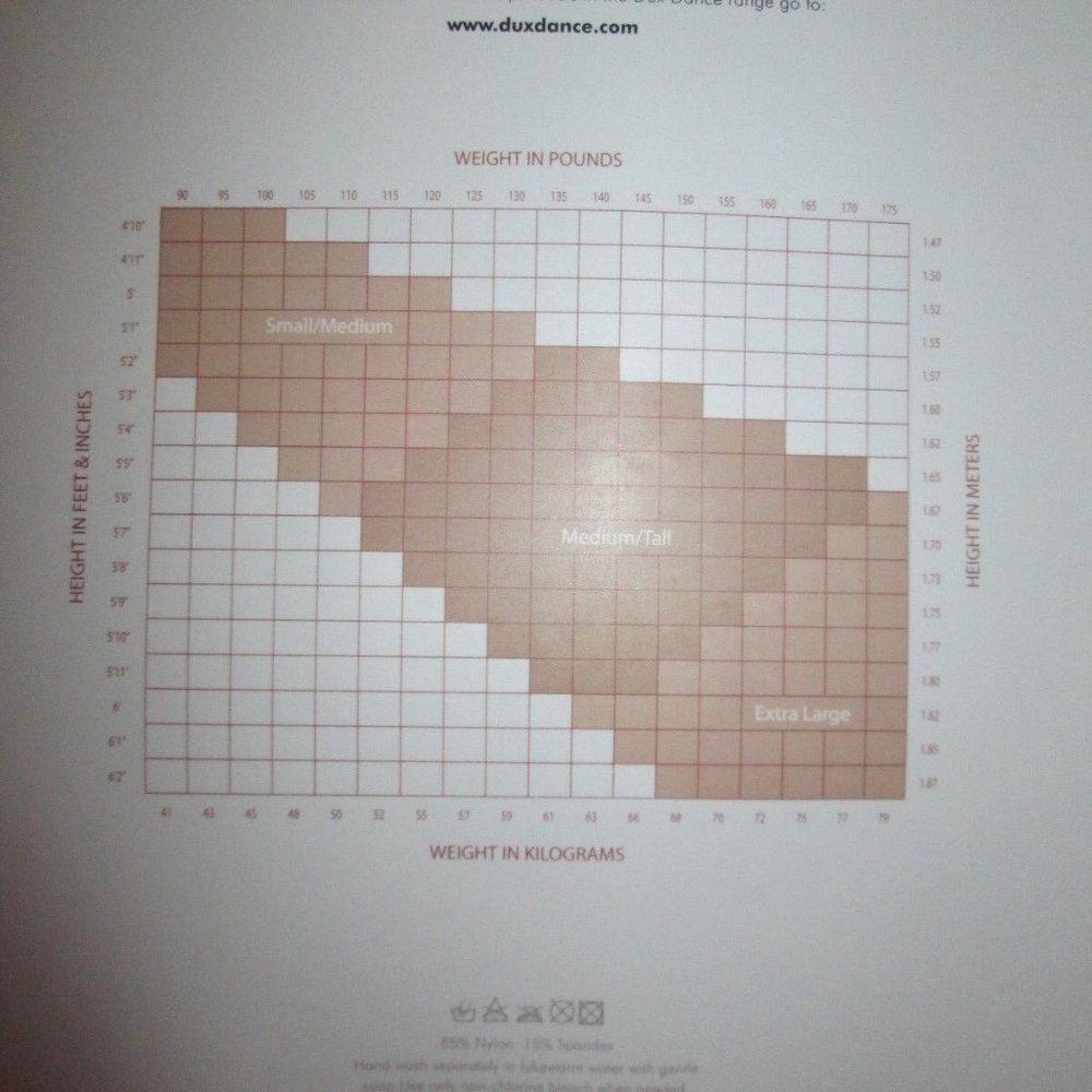 New Size SA MA LA Toffee Professional Fishnet Dance Tights by Dux. Seamless. - Picture 3 of 3